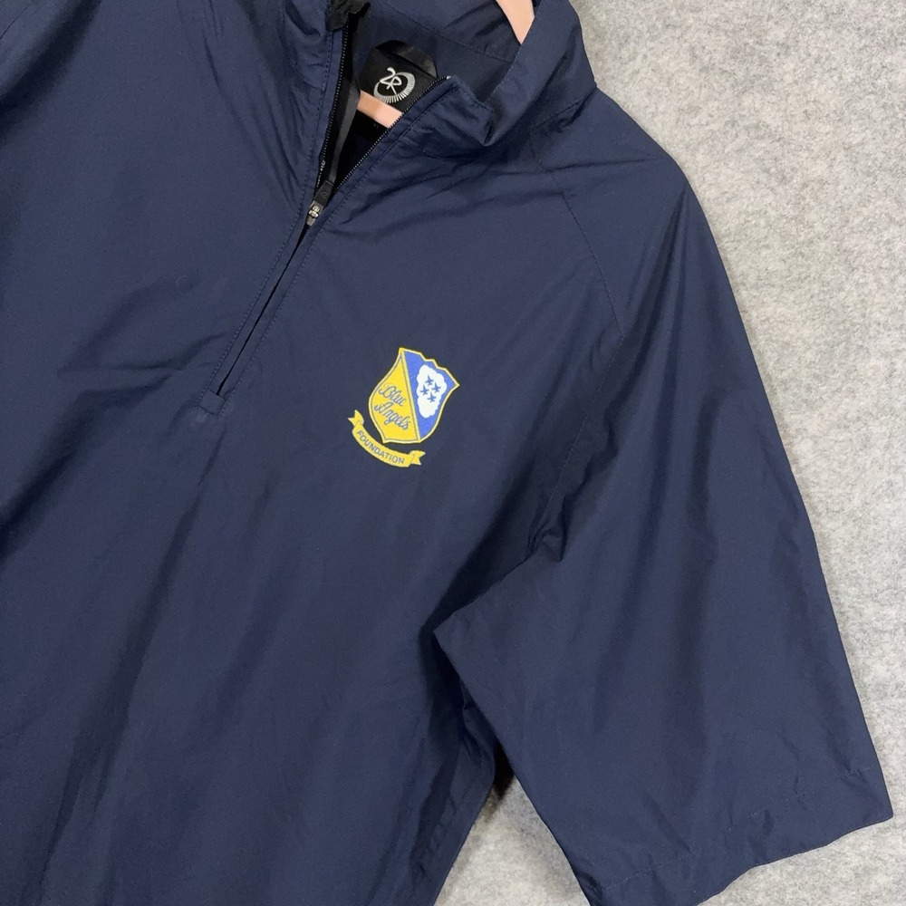 Zero Restriction Golf Jacket Men XL Blue Windshirt Pockets Blue Angels Big Horn